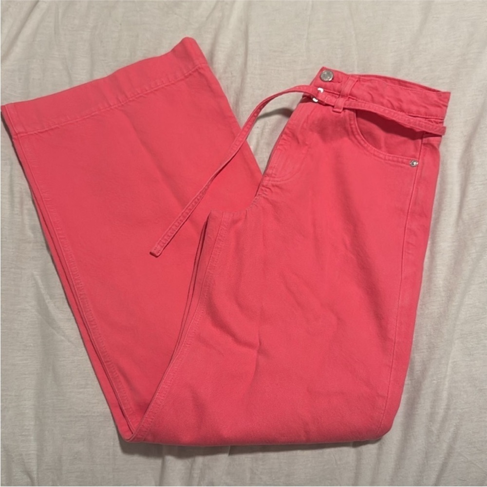 Frame Denim Pink Wide-Leg Pants - Picture 5 of 8